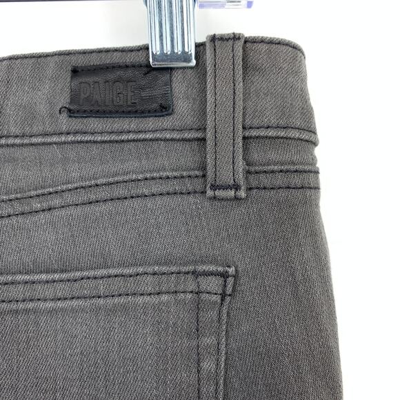 Paige Skinny Jeans Ankle Zip Womens Size 29 Two Tone Denim Black Gray - Picture 3 of 8
